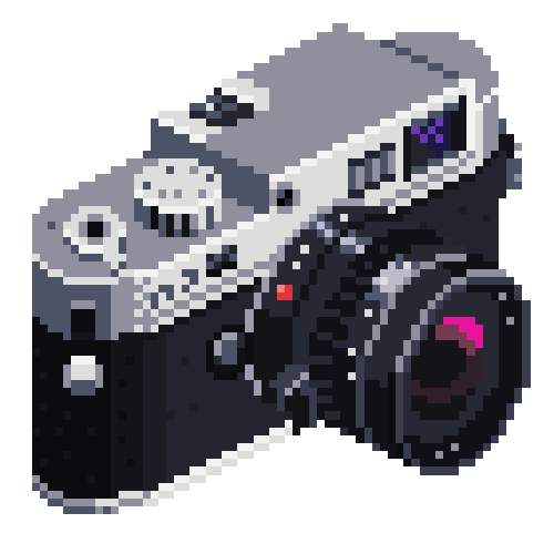 Pixel art street photography camera